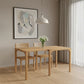 60" Natural Solid Wood Extendable Outdoor Dining Table