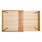 60" Natural Solid Wood Extendable Outdoor Dining Table