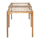 60" Natural Solid Wood Extendable Outdoor Dining Table