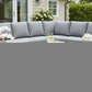 51" Brown Aluminum Outdoor Coffee Table