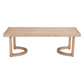 51" Brown Aluminum Outdoor Coffee Table
