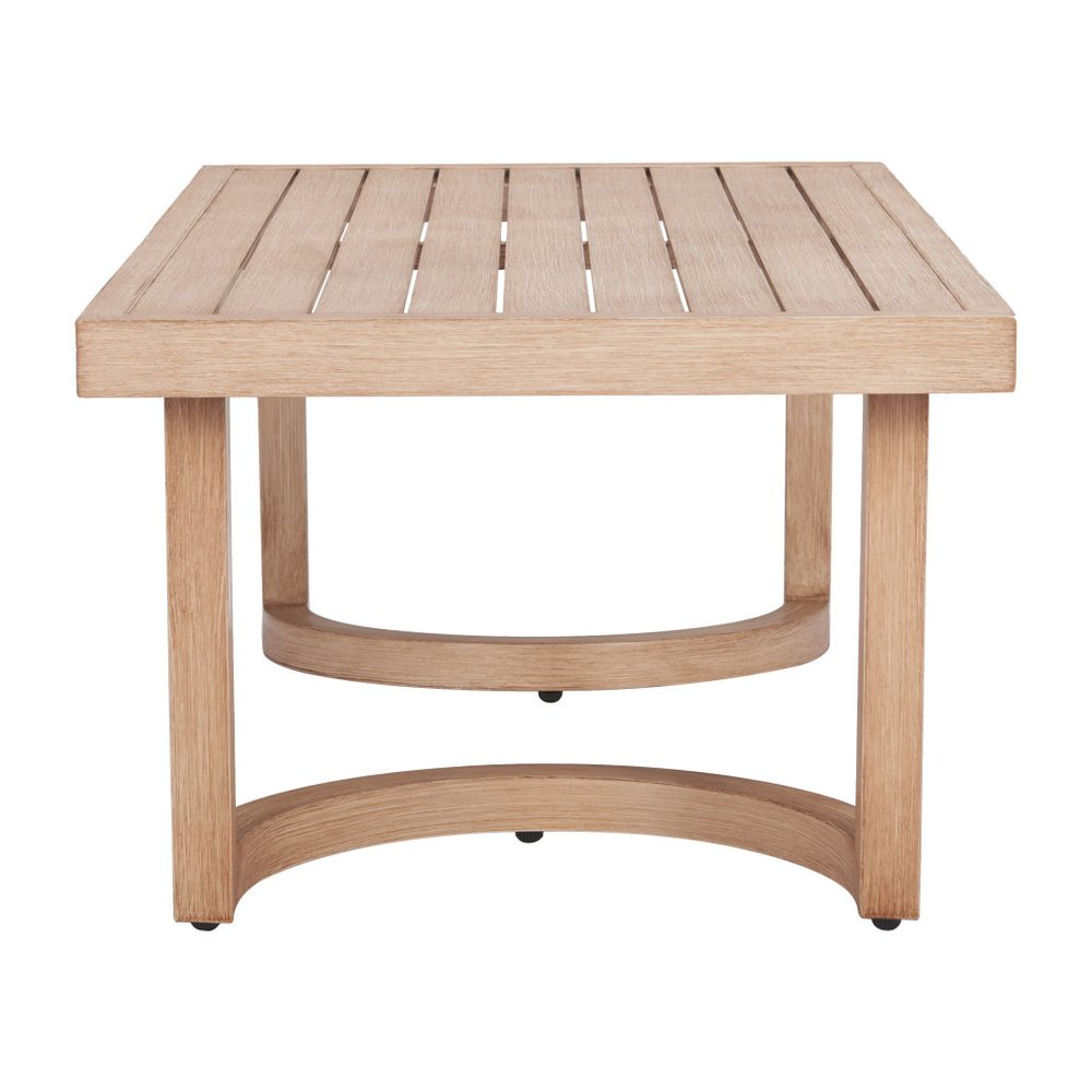 51" Brown Aluminum Outdoor Coffee Table