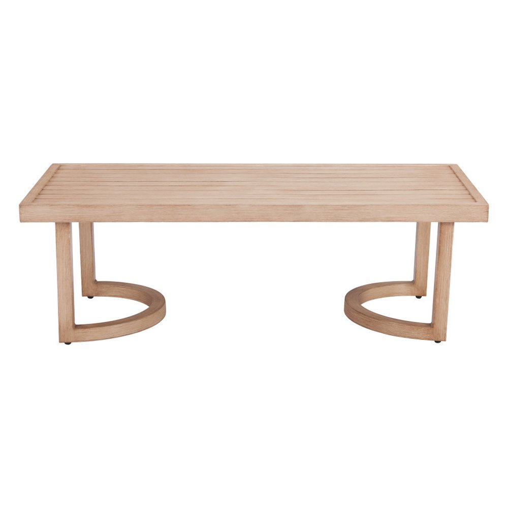 51" Brown Aluminum Outdoor Coffee Table