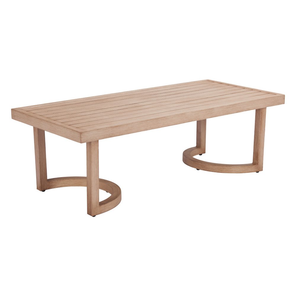 51" Brown Aluminum Outdoor Coffee Table