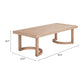 51" Brown Aluminum Outdoor Coffee Table