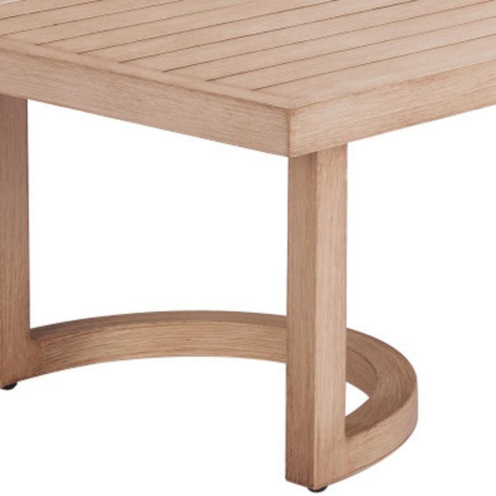 51" Brown Aluminum Outdoor Coffee Table