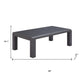 48" Black Aluminum Outdoor Coffee Table