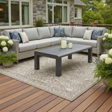 48" Black Aluminum Outdoor Coffee Table