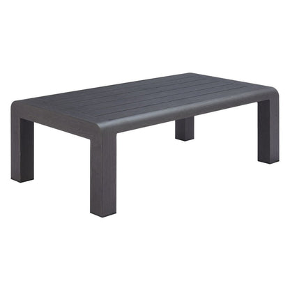 48" Black Aluminum Outdoor Coffee Table