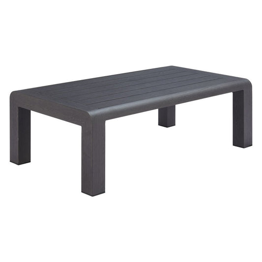 48" Black Aluminum Outdoor Coffee Table
