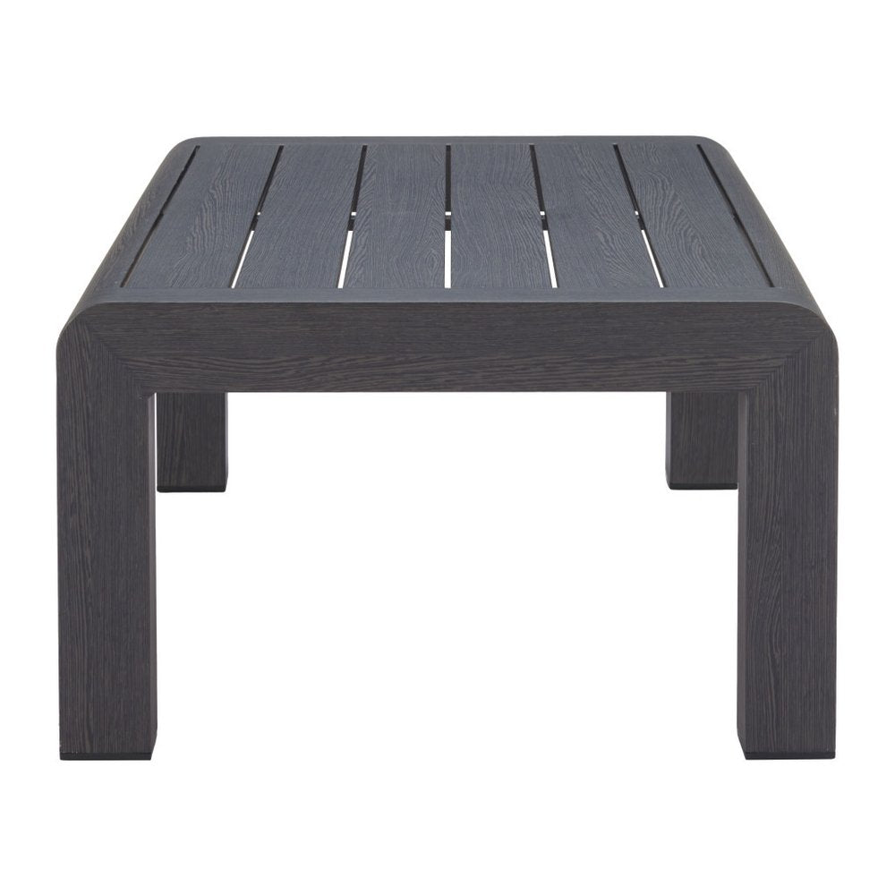 48" Black Aluminum Outdoor Coffee Table