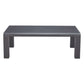48" Black Aluminum Outdoor Coffee Table