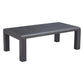 48" Black Aluminum Outdoor Coffee Table