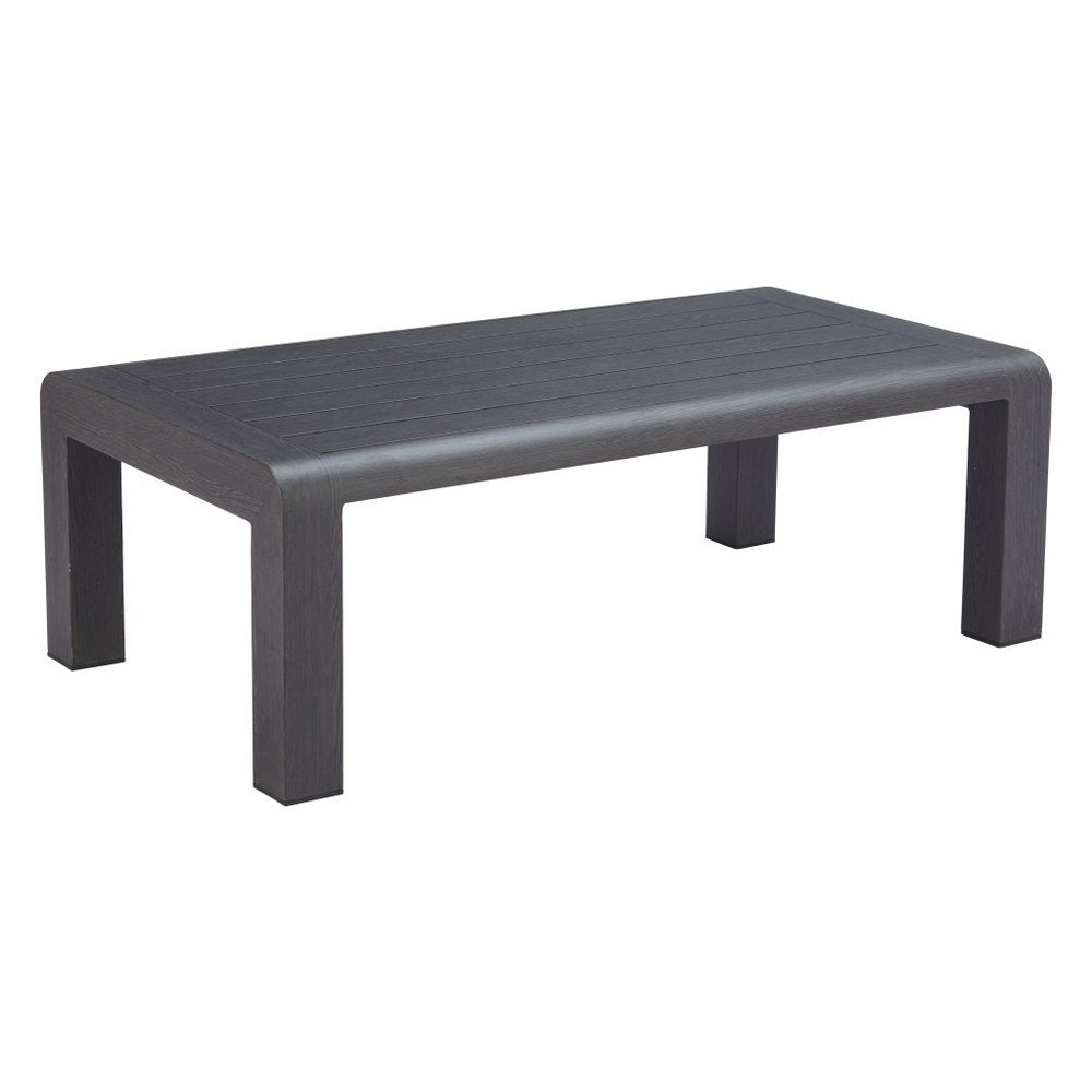 48" Black Aluminum Outdoor Coffee Table