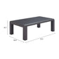 48" Black Aluminum Outdoor Coffee Table