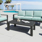 48" Black Aluminum Outdoor Coffee Table