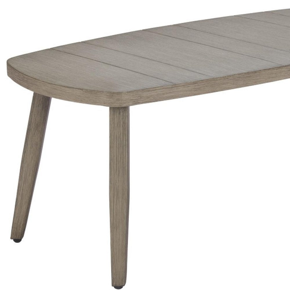 43" Brown Aluminum Outdoor Coffee Table