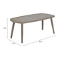 43" Brown Aluminum Outdoor Coffee Table