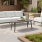 43" Brown Aluminum Outdoor Coffee Table