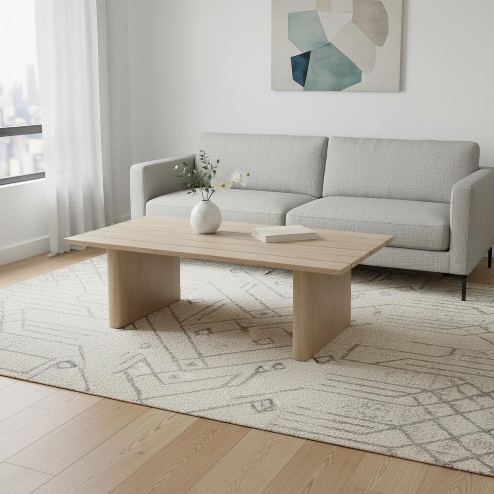 48" Natural Aluminum Outdoor Coffee Table