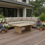 48" Natural Aluminum Outdoor Coffee Table