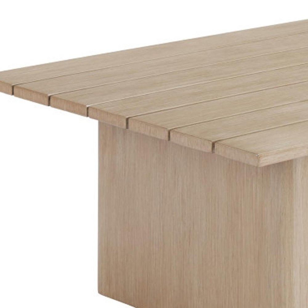 48" Natural Aluminum Outdoor Coffee Table