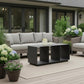 36" Charcoal Aluminum Outdoor Coffee Table