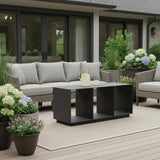 36" Charcoal Aluminum Outdoor Coffee Table