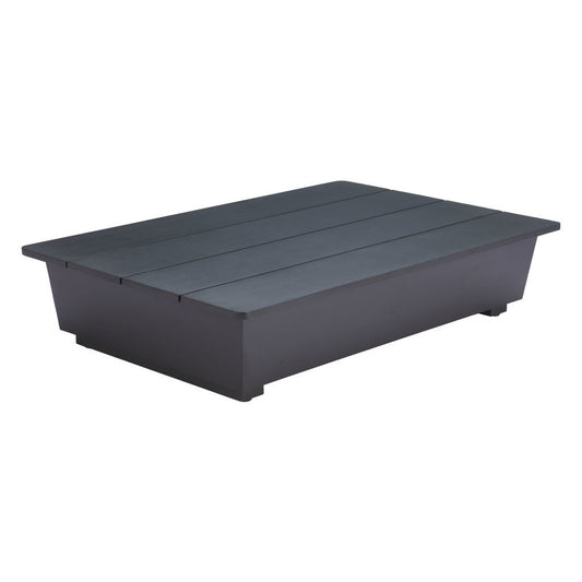 50" Black Aluminum Outdoor Coffee Table