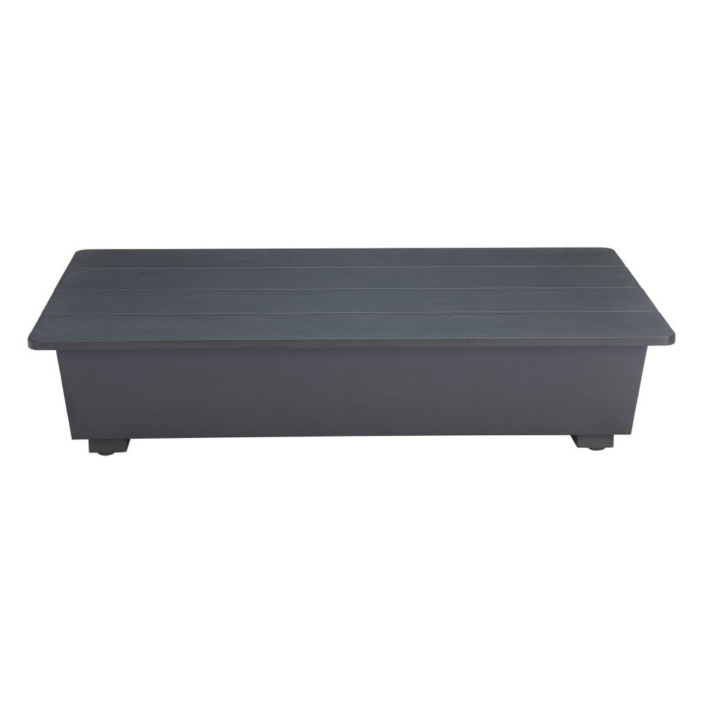 50" Black Aluminum Outdoor Coffee Table