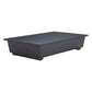 50" Black Aluminum Outdoor Coffee Table