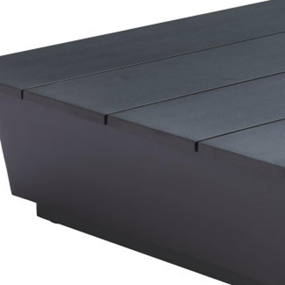 50" Black Aluminum Outdoor Coffee Table