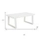 43" White Aluminum Outdoor Coffee Table