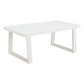 43" White Aluminum Outdoor Coffee Table