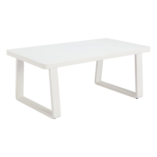 43" White Aluminum Outdoor Coffee Table