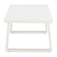 43" White Aluminum Outdoor Coffee Table