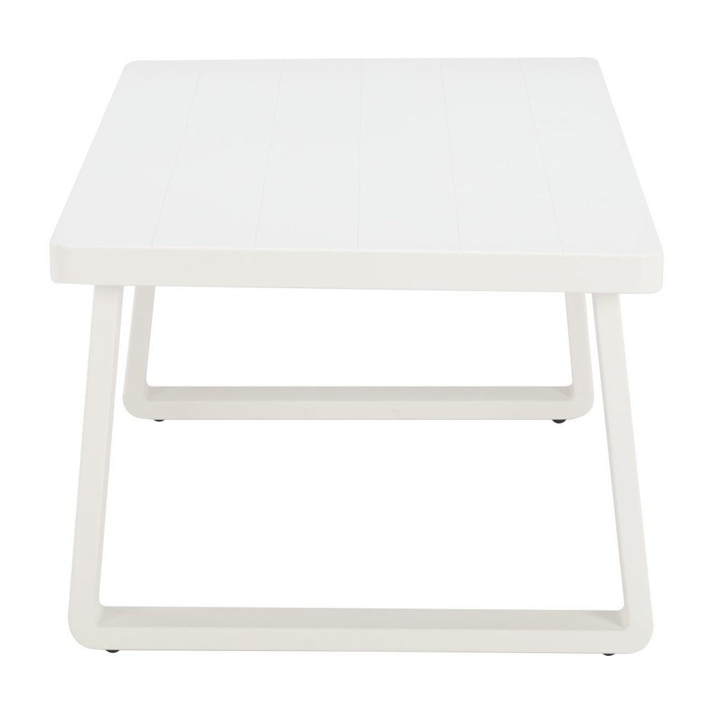43" White Aluminum Outdoor Coffee Table