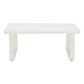 43" White Aluminum Outdoor Coffee Table