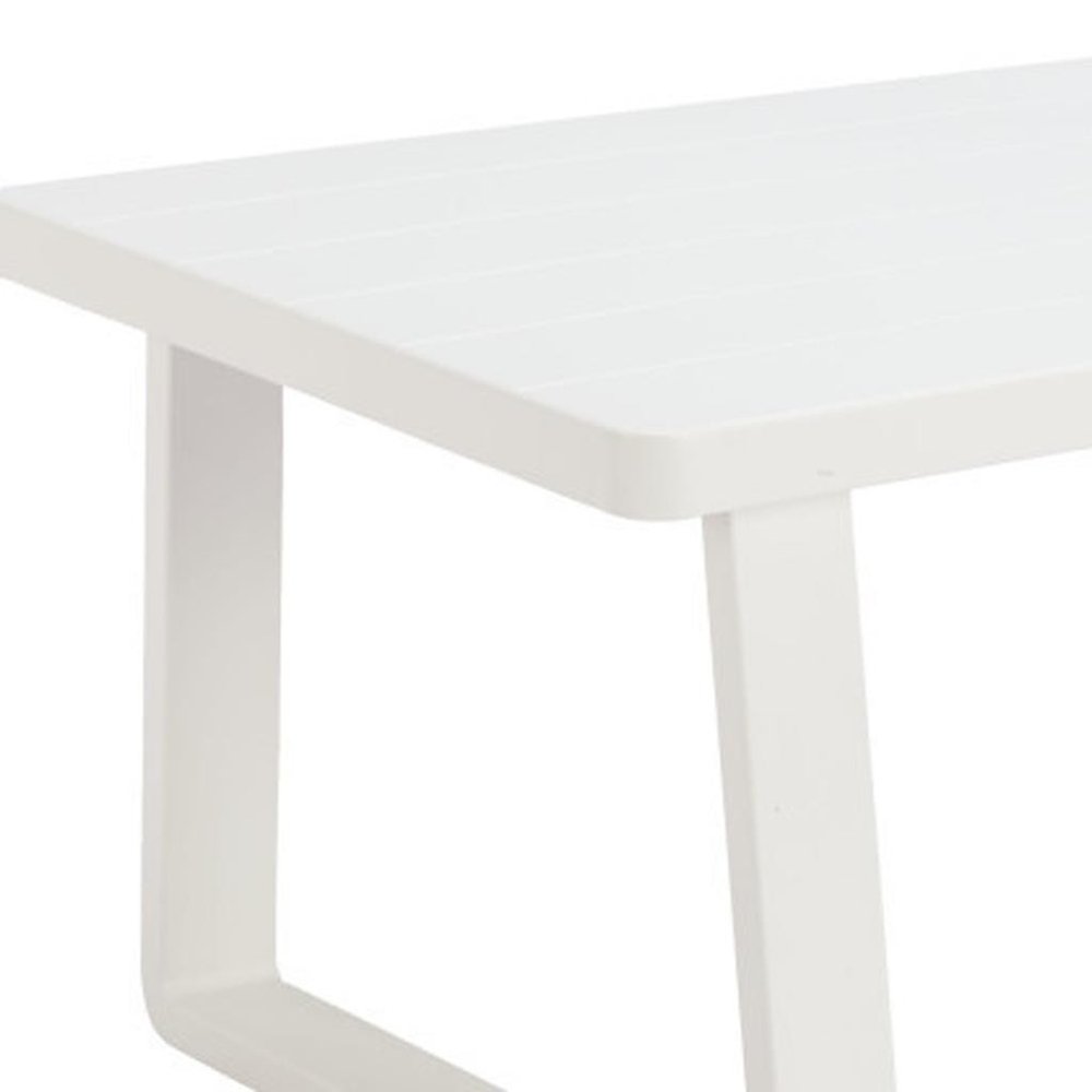 43" White Aluminum Outdoor Coffee Table