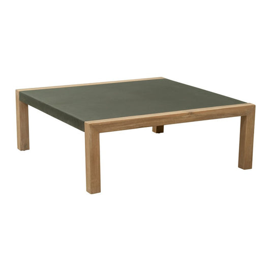 36" Gray Square Concrete Outdoor Coffee Table