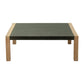 36" Gray Square Concrete Outdoor Coffee Table