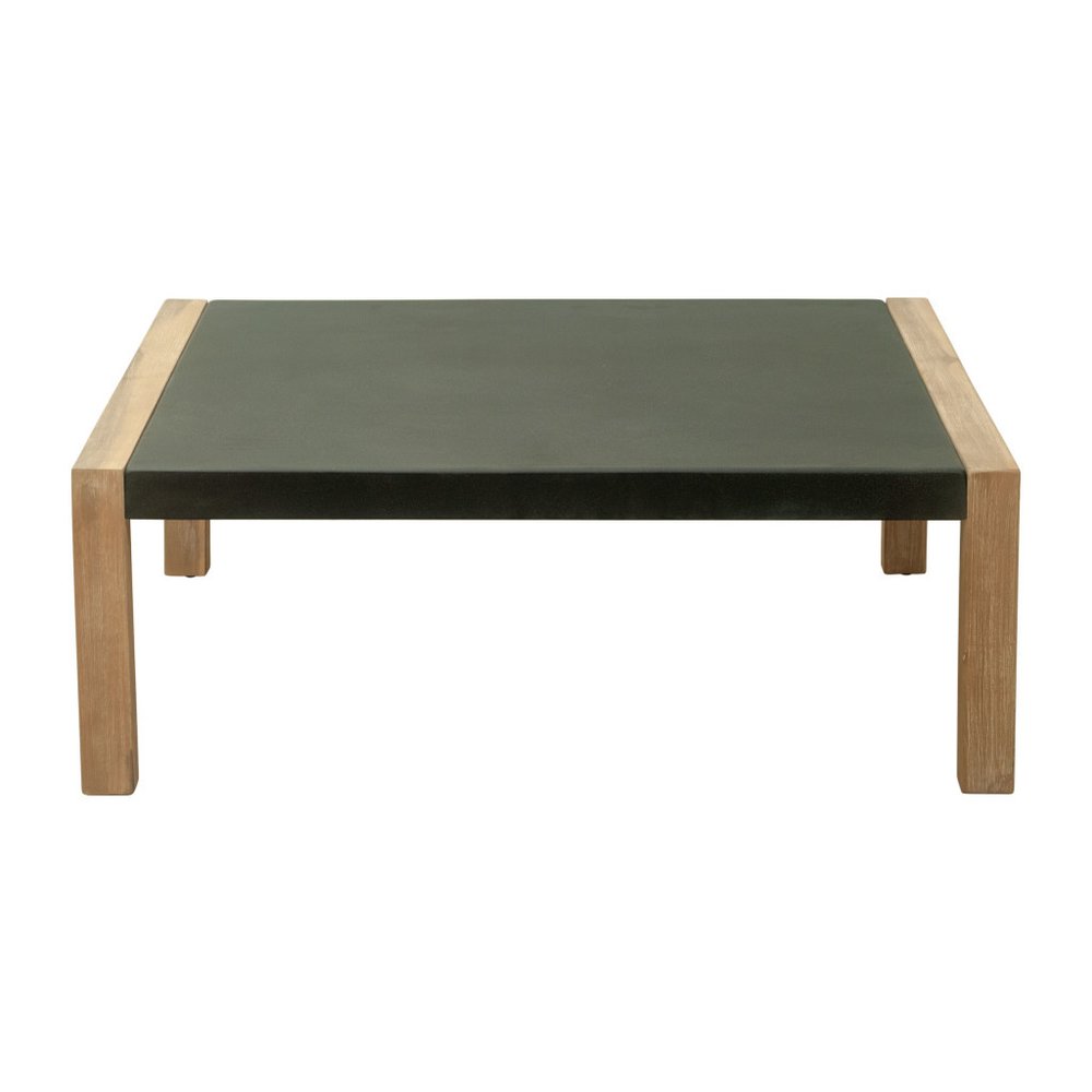 36" Gray Square Concrete Outdoor Coffee Table