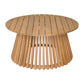 32" Natural Rounded Solid Wood Outdoor Coffee Table