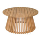32" Natural Rounded Solid Wood Outdoor Coffee Table