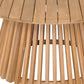 32" Natural Rounded Solid Wood Outdoor Coffee Table