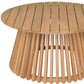 32" Natural Rounded Solid Wood Outdoor Coffee Table