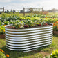 32" X 63" Silver Metal Oval Raised Garden Bed