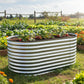 32" X 63" Silver Metal Oval Raised Garden Bed