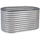 32" X 63" Silver Metal Oval Raised Garden Bed