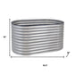 32" X 63" Silver Metal Oval Raised Garden Bed